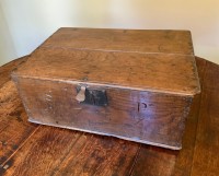 A large elm bible or deed box Image 1