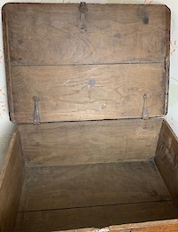 A large elm bible or deed box Image 3