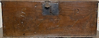 A large elm bible or deed box Image 2