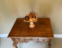 A George III oak lowboy Image 3