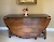 A large oak gate leg dining table