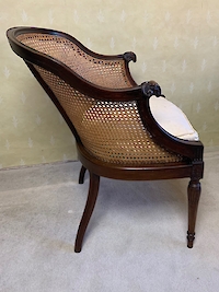 A pair of mahogany framed Bergere arm chairs Image 8