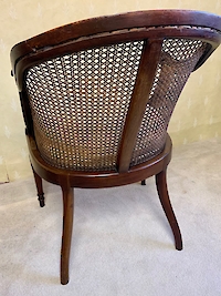 A pair of mahogany framed Bergere arm chairs Image 7