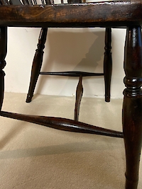 A wheel back Windsor arm chair Image 6