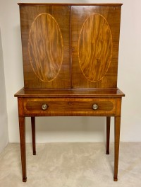 Georgian mahogany writing cabinet Image 1