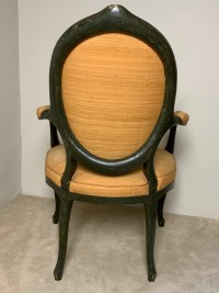 Pair of painted frame open arm chairs Image 8