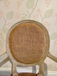 Pair of painted open arm chairs Image 5