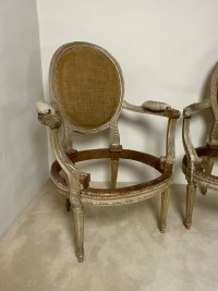 Pair of painted open arm chairs Image 11