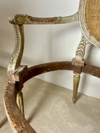 Pair of painted open arm chairs Image 7