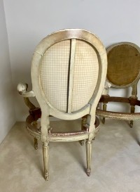 Pair of painted open arm chairs Image 9