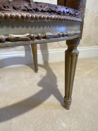 Pair of painted open arm chairs Image 2