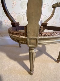 Pair of painted open arm chairs Image 3