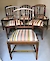Six Georgian dining chairs