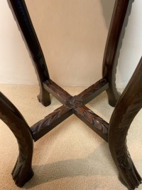 A Chinese hardwood marble topped table Image 3