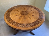 A continental inlaid drum table Image 3