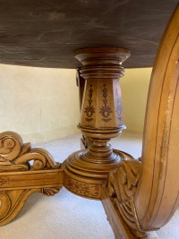 A continental inlaid drum table Image 6