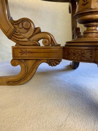 A continental inlaid drum table Image 9