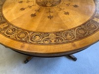 A continental inlaid drum table Image 2