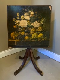 A decorative mahogany based occasional table Image 1