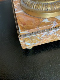 A gilt metal table lamp with handmade shade Image 3