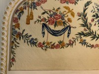 A king size polychrome and parcel gilt bed Image 8
