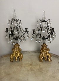 A pair of giltwood candelabra Image 1