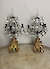 A pair of giltwood candelabra