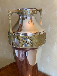 Large chrome plated Art Nouveau urn Image 4