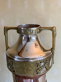 Large chrome plated Art Nouveau urn Image 2