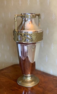 Large chrome plated Art Nouveau urn Image 5