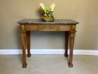Marble topped mahogany console table Image 1