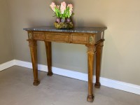 Marble topped mahogany console table Image 3