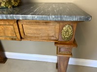 Marble topped mahogany console table Image 8