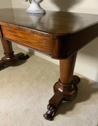 Two drawer mahogany writing table Image 4